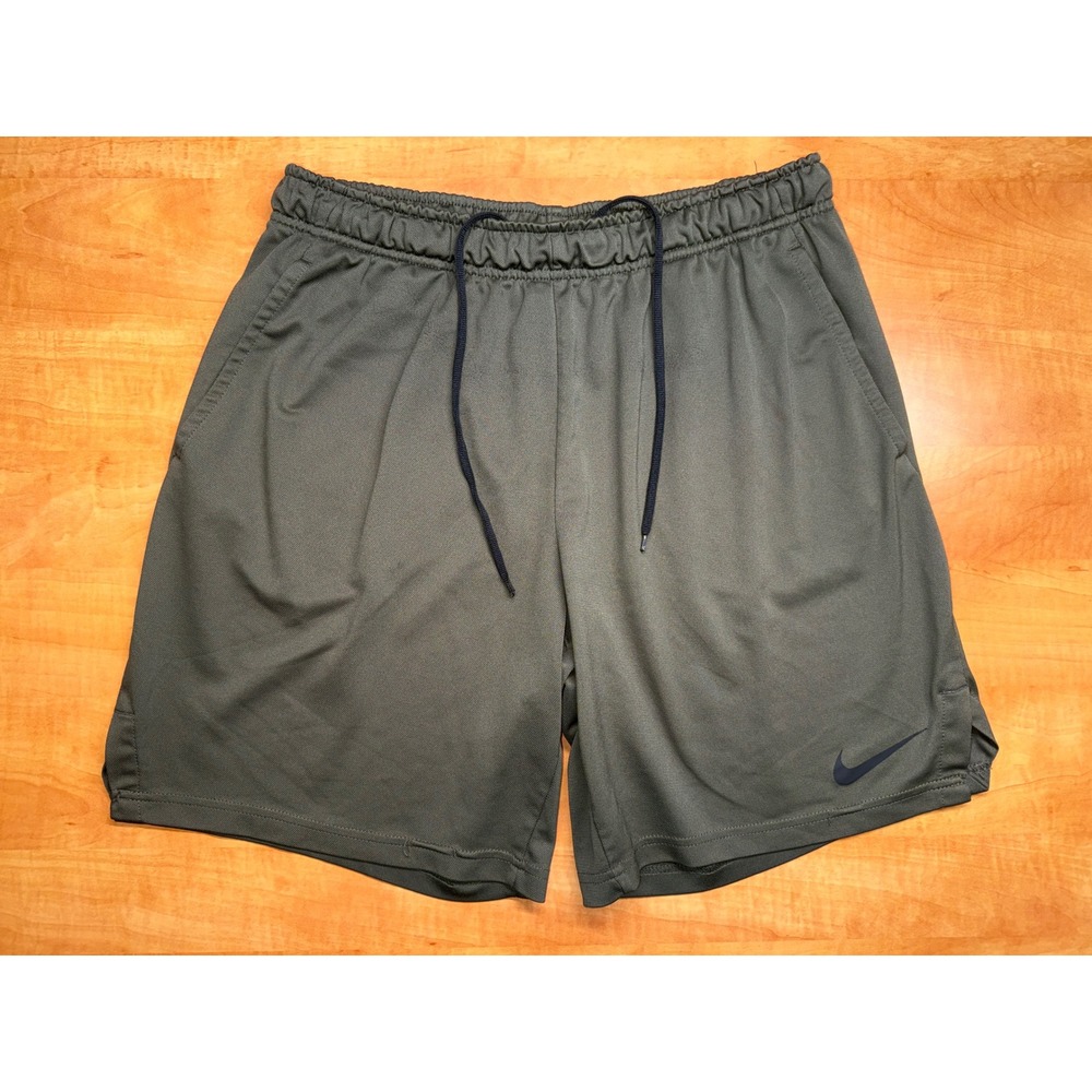 Nike Dri-FIT Mens XL Training Shorts Olive Green Athletic Gym Pockets Drawstring